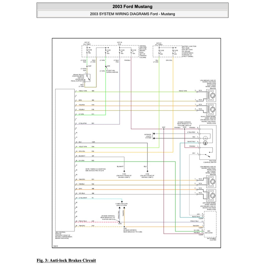 FORD MUSTANG (1999-2004) SERVICE WORKSHOP MANUAL