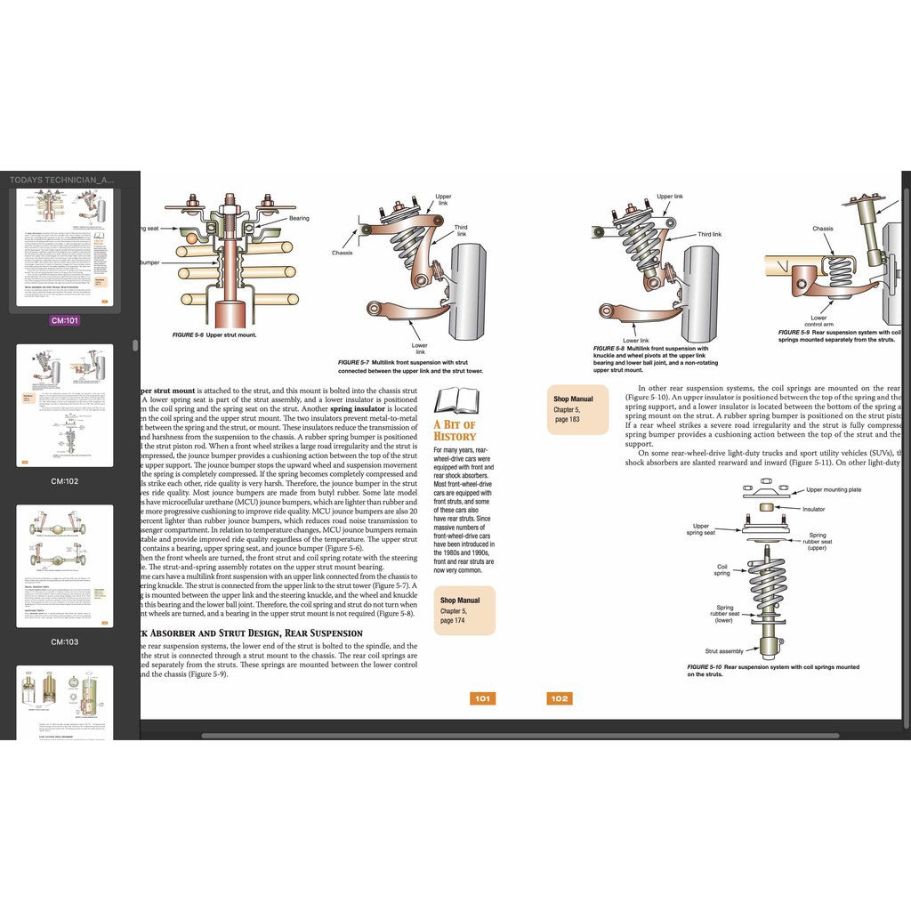 TODAY'S TECHNICIAN: AUTOMOTIVE SUSPENSION & STEERING SYSTEMS - TRAINING AND WORKSHOP MANUAL