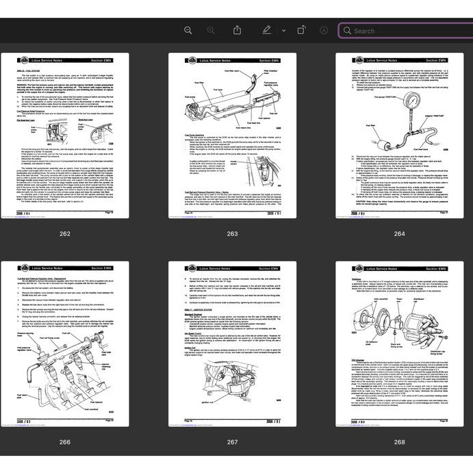LOTUS ELISE S1 M111 (1994-2001) SERVICE NOTE WORKSHOP MANUAL