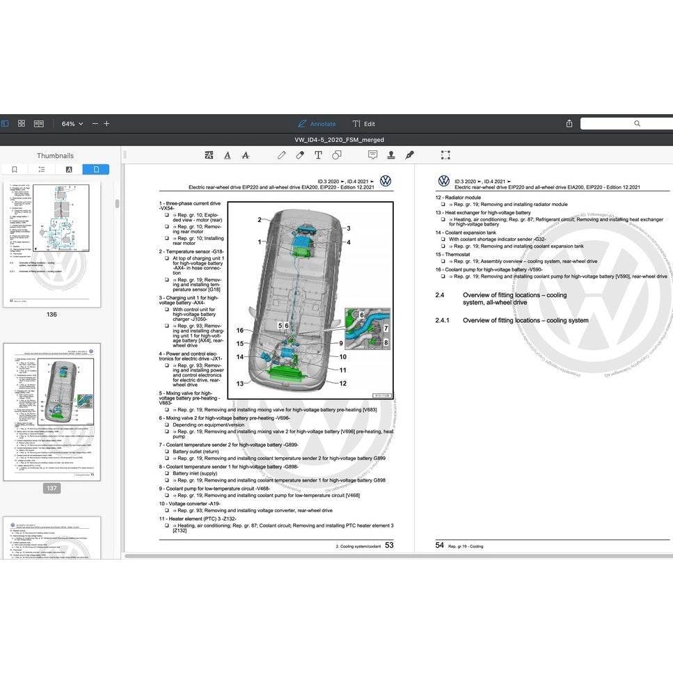 VW ID.4/5 EV (2021-2023) SERVICE WORKSHOP MANUAL