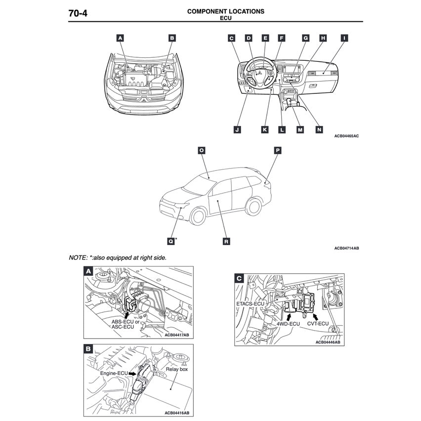 MITSUBISHI OUTLANDER III GF (2013-2018) SERVICE WORKSHOP MANUAL