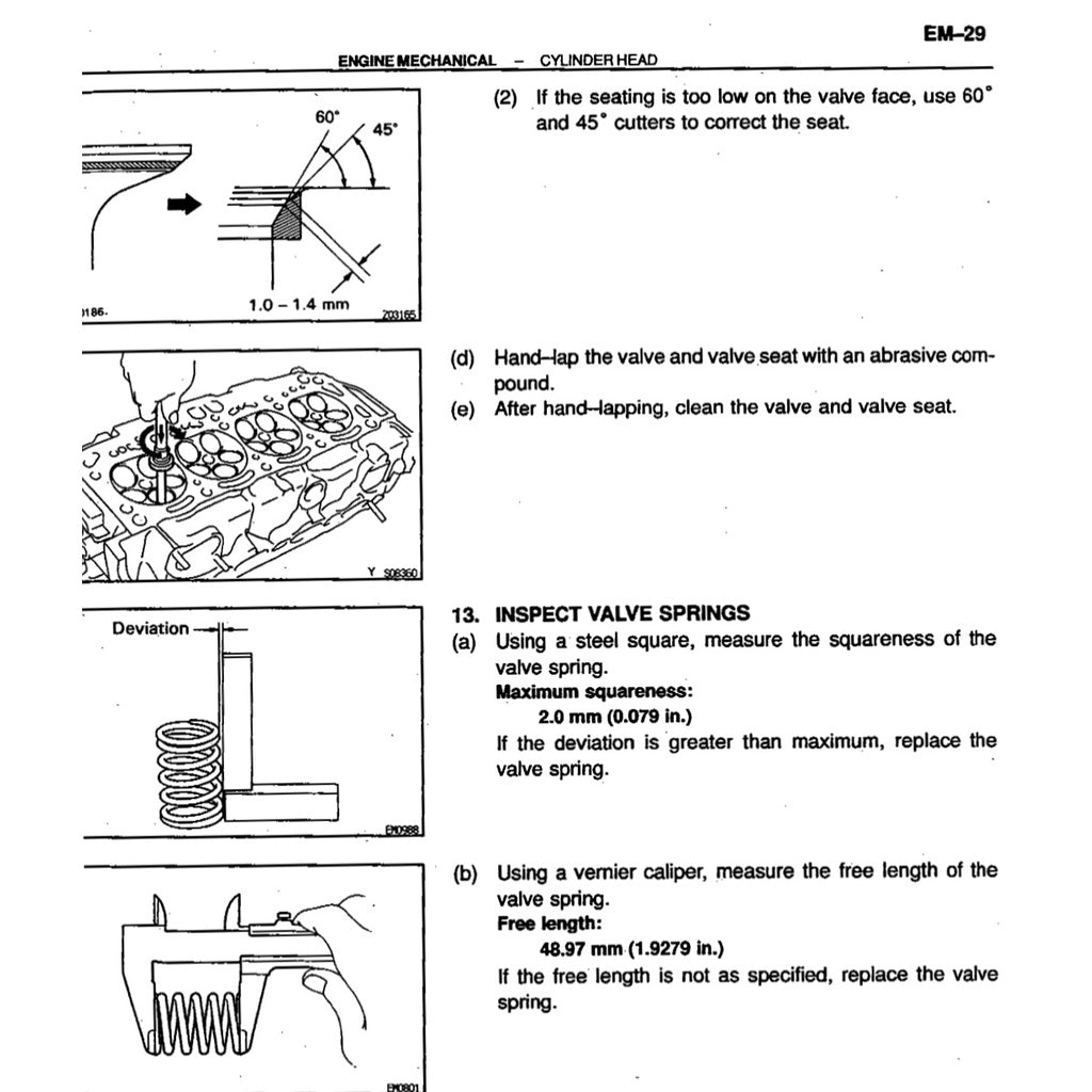4AGE TOYOTA ENGINE 4A-GE (20V) "BLACKTOP" SERVICE WORKSHOP MANUAL + DIAGNOSTIC MANUAL + WIRING DIAGRAMS/ECU PINOUTS