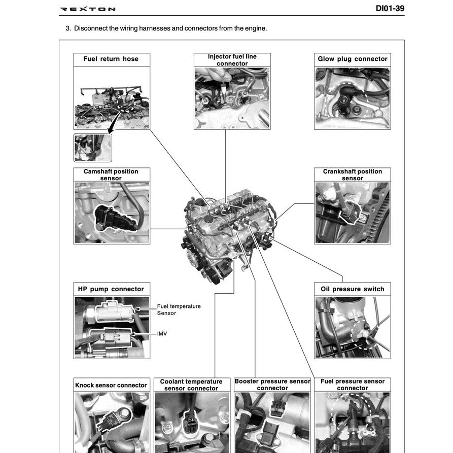 SSANGYONG REXTON Y200/250/270 (2001-2012) SERVICE WORKSHOP MANUAL
