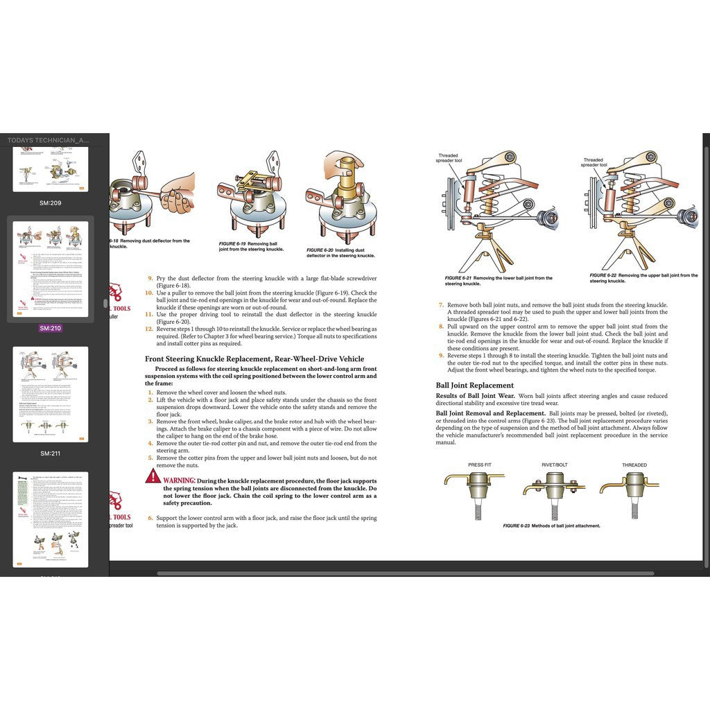 TODAY'S TECHNICIAN: AUTOMOTIVE SUSPENSION & STEERING SYSTEMS - TRAINING AND WORKSHOP MANUAL