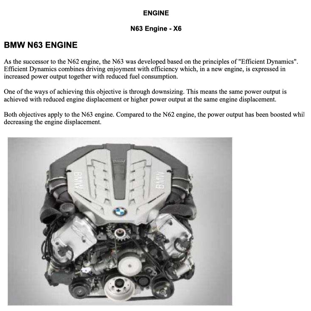 BMW X6 E71 (2008-2014) SERVICE WORKSHOP MANUAL