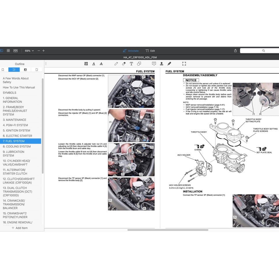 HONDA AFRICA TWIN CRF 1000 A/D (2016-2020) SERVICE WORKSHOP MANUAL + PARTS CATALOGUE + OWNER'S MANUAL