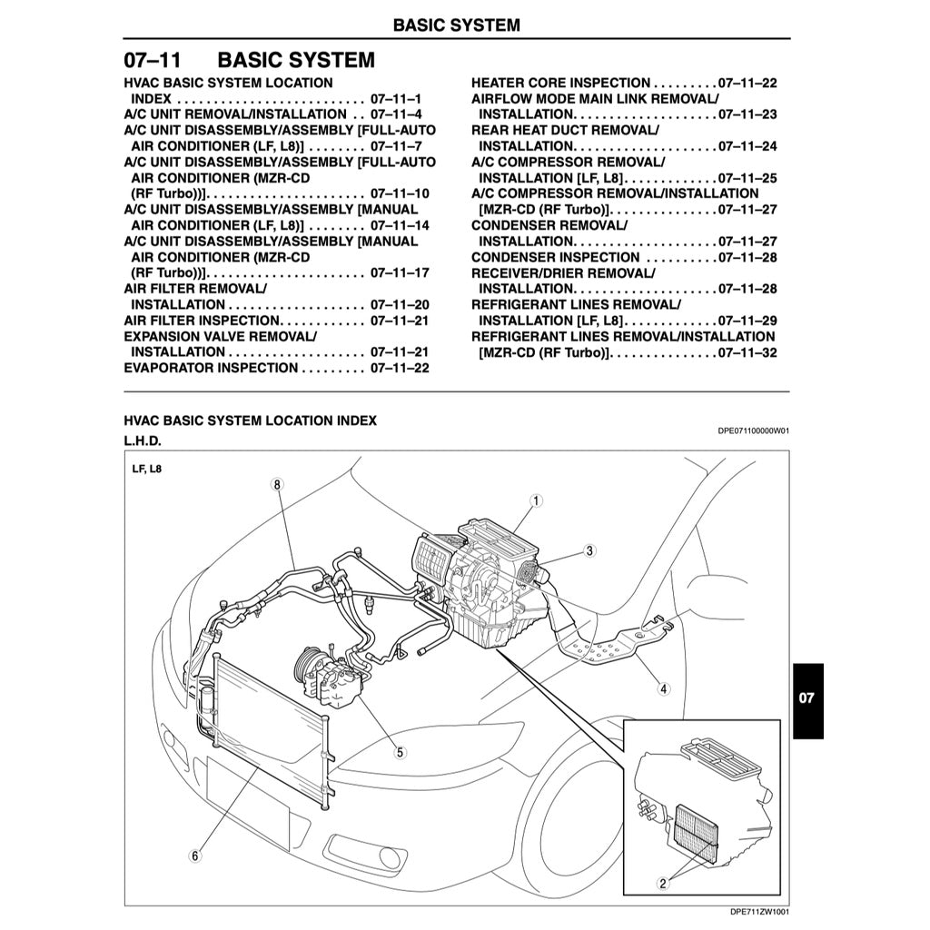 MAZDA 5 CR (2004-2010) SERVICE WORKSHOP MANUAL