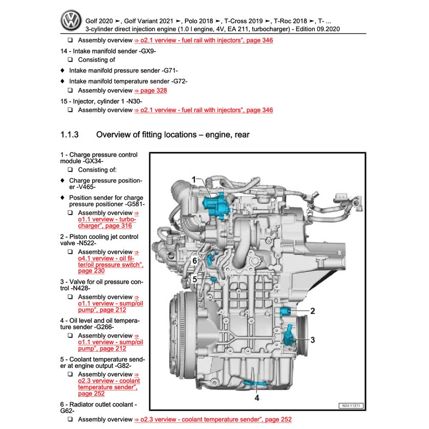 VW GOLF MK8 (2020-2023) SERVICE WORKSHOP MANUAL