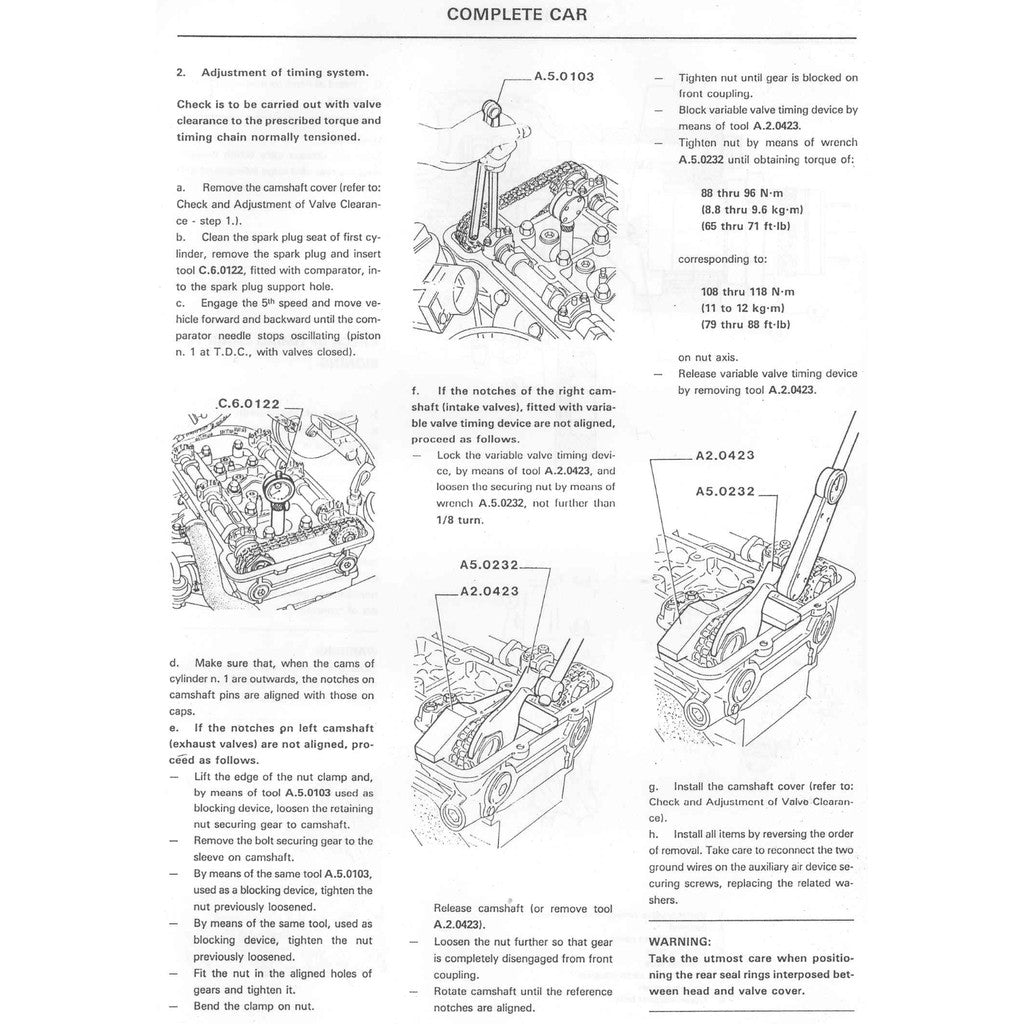 ALFA ROMEO SPIDER S3 (1983-1989) SERVICE REPAIR WORKSHOP MANUAL