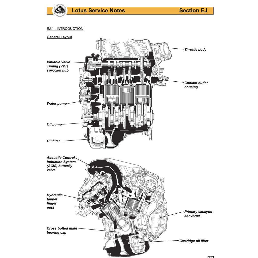LOTUS EVORA (2010-2021) SERVICE NOTES WORKSHOP MANUAL