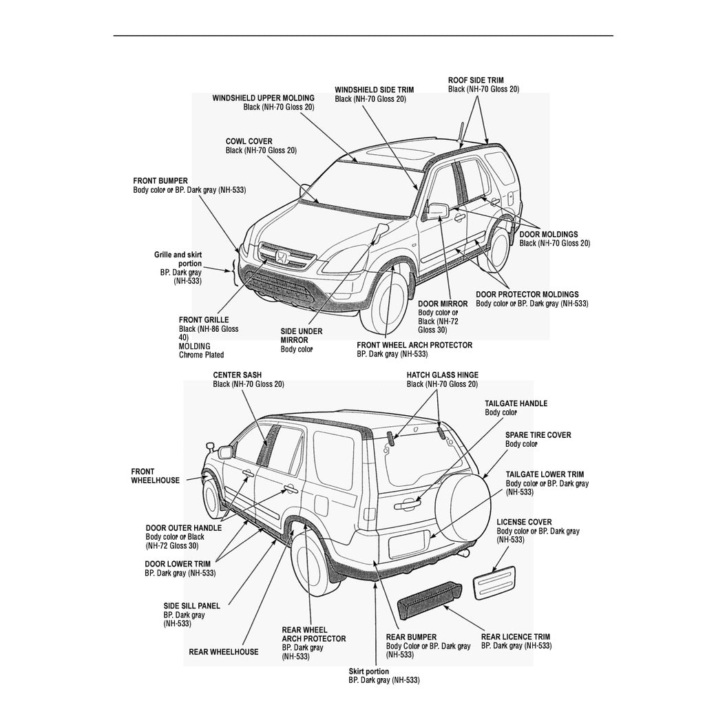 CRV HONDA CR-V RD4-9 (2001-2006) SERVICE WORKSHOP MANUAL