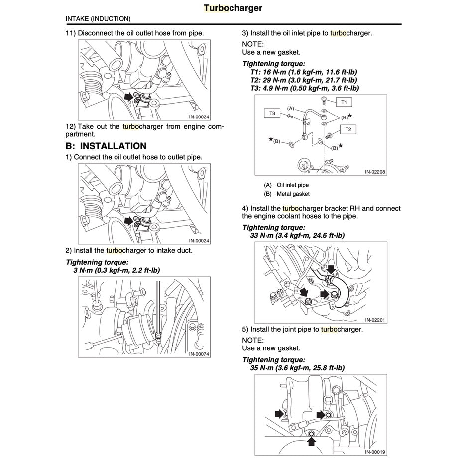 SUBARU FORESTER SG (2002-2008) SERVICE WORKSHOP MANUAL