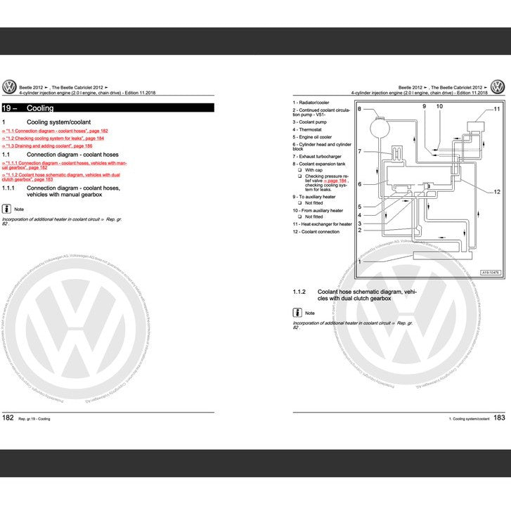 VW NEW BEETLE A5 (2012-2019) FACTORY SERVICE WORKSHOP MANUAL