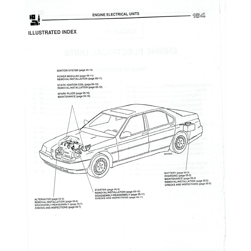 ALFA ROMEO 164 (1987-1998) SERVICE WORKSHOP MANUAL