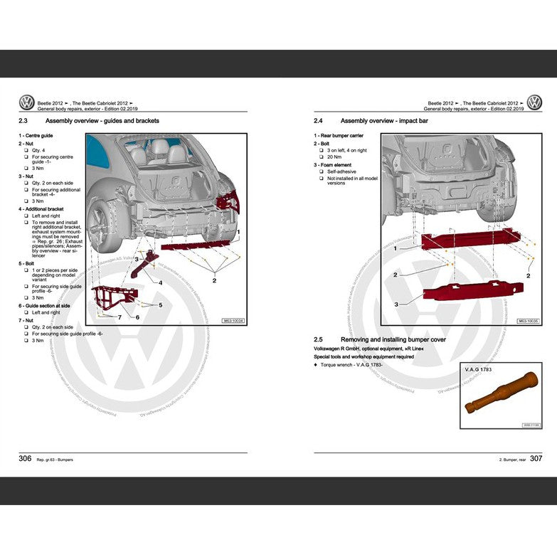 VW NEW BEETLE A5 (2012-2019) FACTORY SERVICE WORKSHOP MANUAL