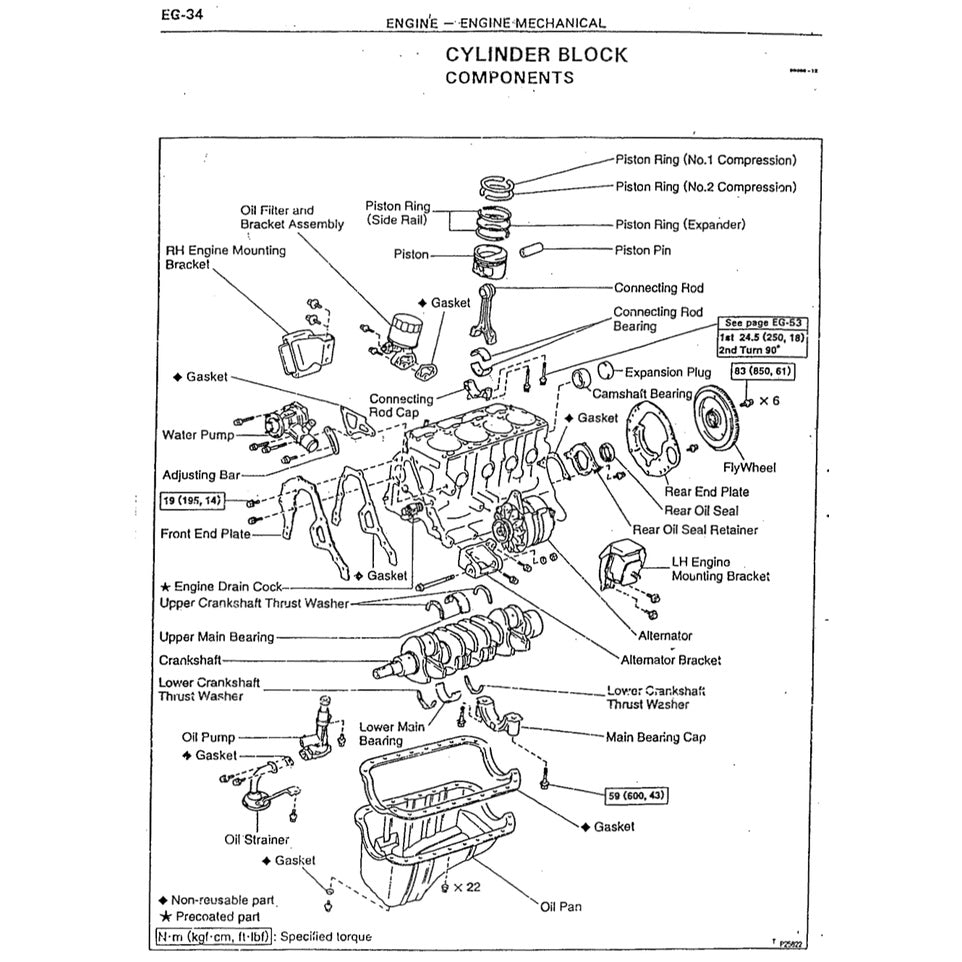 TOYOTA ENGINE 7K & 7K-E (EFI) SERVICE REPAIR WORKSHOP MANUAL - TOYOTA LITEACE TOWNACE UNSER KIJANG