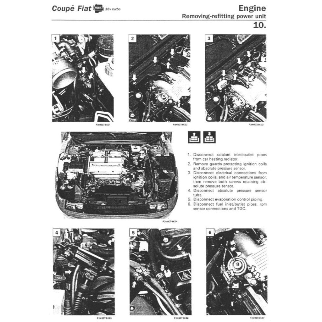 COUPE FIAT COUPE 175 (1993-2000) SERVICE WORKSHOP MANUAL + OWNER's HANDBOOK