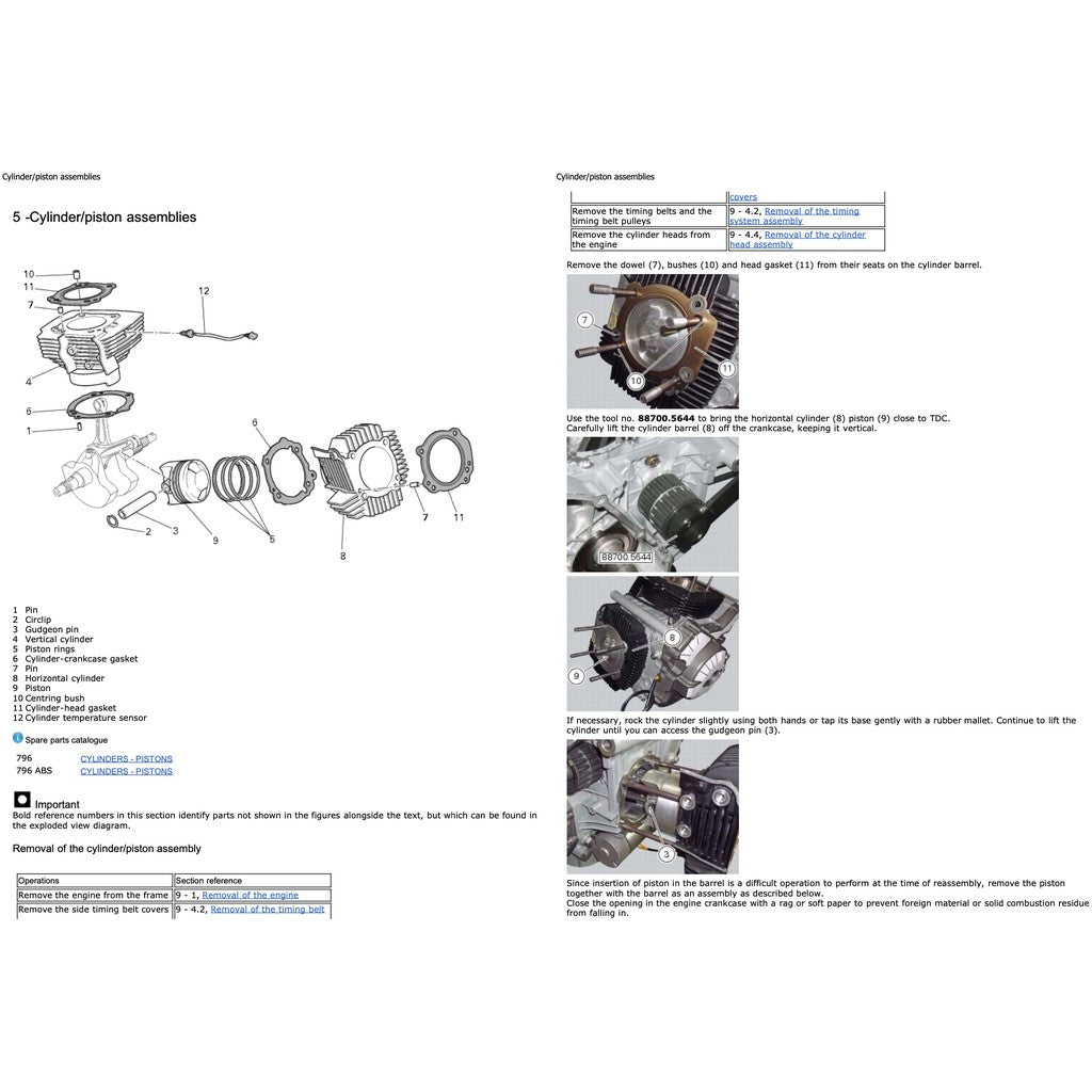 DUCATI MONSTER 796 (2010-2014) SERVICE REPAIR WORKSHOP MANUAL + PARTS CATALOGUE + OWNER'S MANUAL