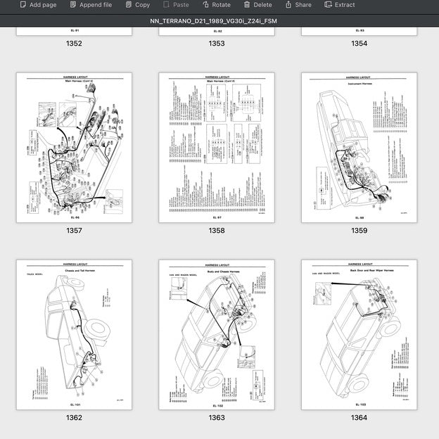 NISSAN TERRANO D21 (1985-1995) SERVICE WORKSHOP MANUAL