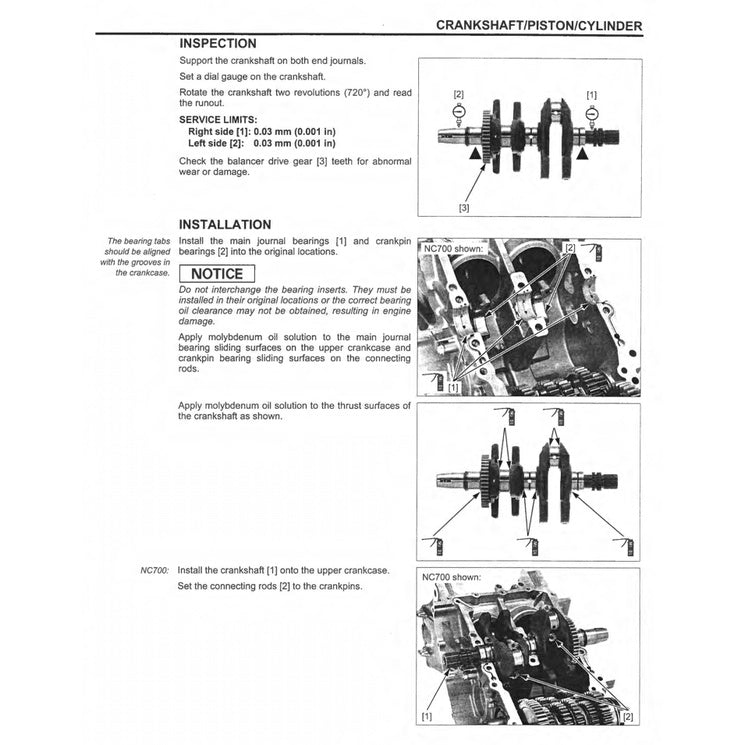 HONDA NC700X/A/D / NC750X/A/D (2012-2024) SERVICE WORKSHOP MANUAL + PARTS CATALOGUE + OWNER'S MANUAL