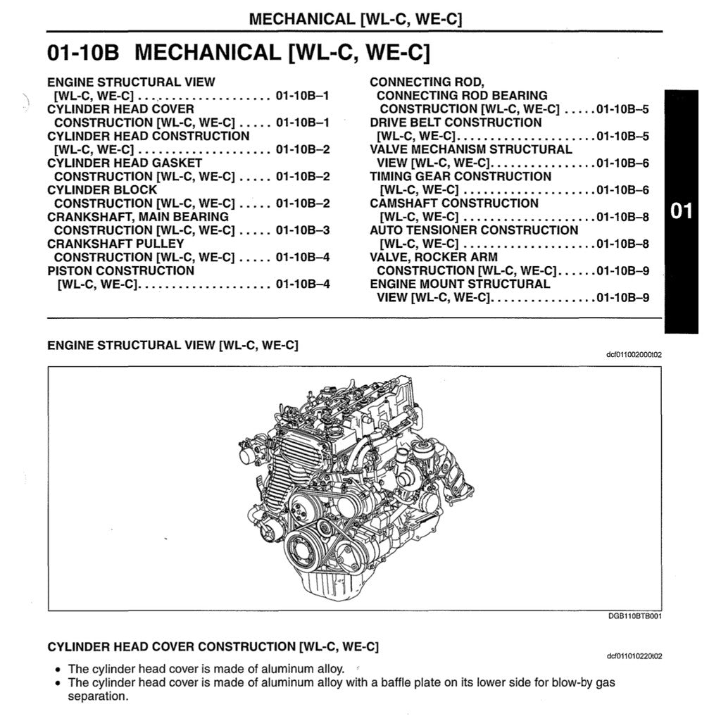 MAZDA BT50 BT-50 UN / J97M (2006-2011) SERVICE WORKSHOP MANUAL