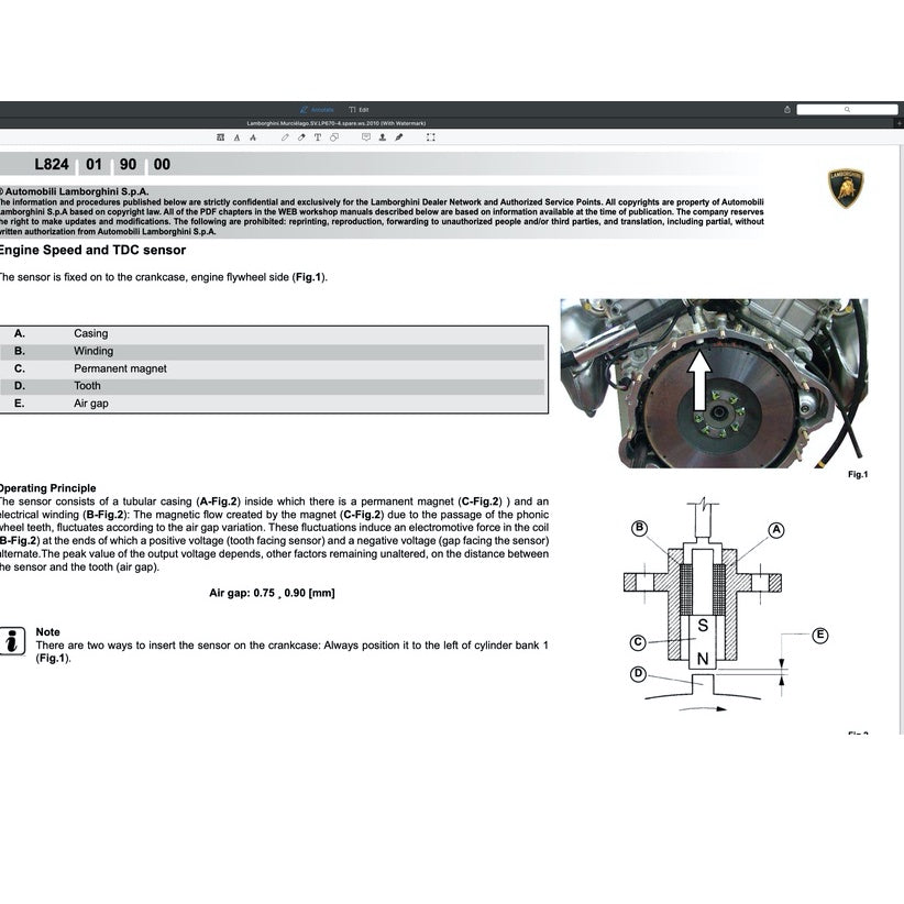 LAMBORGHINI MURCIELAGO LP670 (2009-2010) FACTORY SERVICE MANUAL