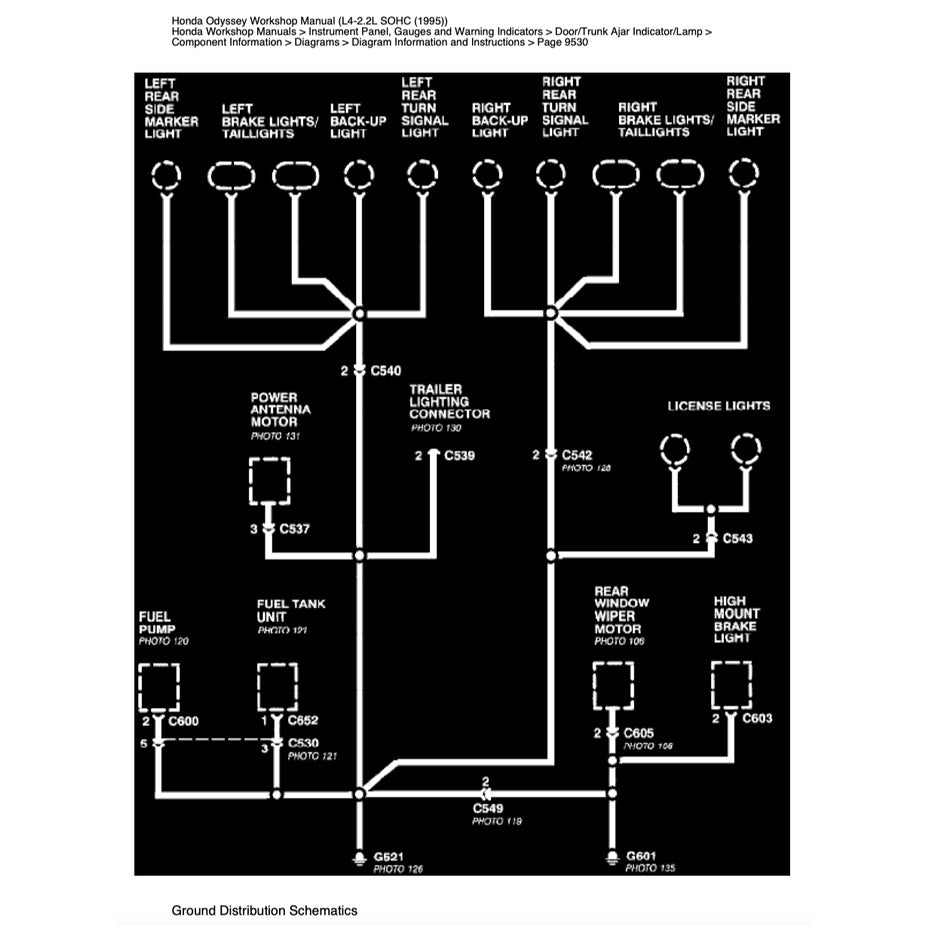HONDA ODYSSEY RA 1/2/3/4/5 (1994-1999) SERVICE WORKSHOP MANUAL