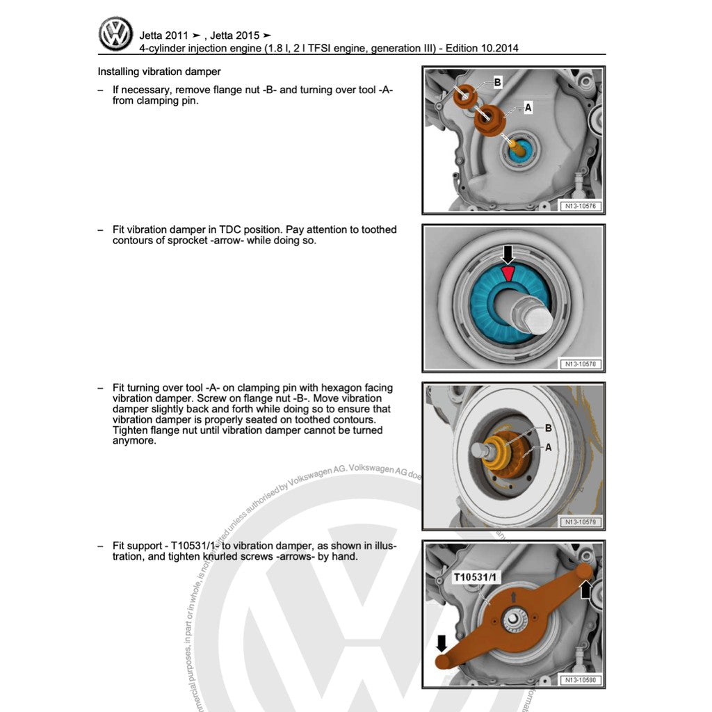 VW JETTA A6 (2011-2018) SERVICE WORKSHOP MANUAL