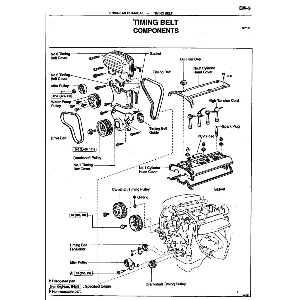4AGE TOYOTA ENGINE 4A-GE (20V) "BLACKTOP" SERVICE WORKSHOP MANUAL + DIAGNOSTIC MANUAL + WIRING DIAGRAMS/ECU PINOUTS