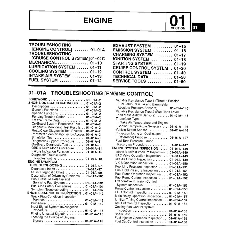 MAZDA MX-5 MIATA NB SERIES (1999-2004) SERVICE WORKSHOP MANUAL