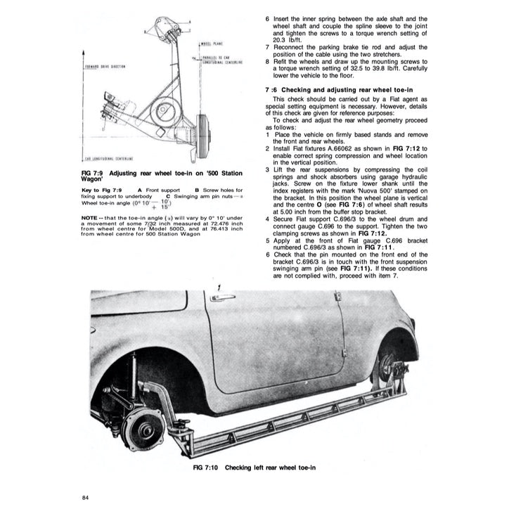 FIAT 500 D/F/L (1957-1974) SERVICE WORKSHOP MANUAL + OWNER's MANUAL