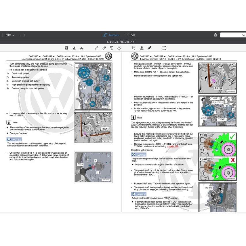 VW TOURAN II 5T (2016-2020) SERVICE WORKSHOP MANUAL