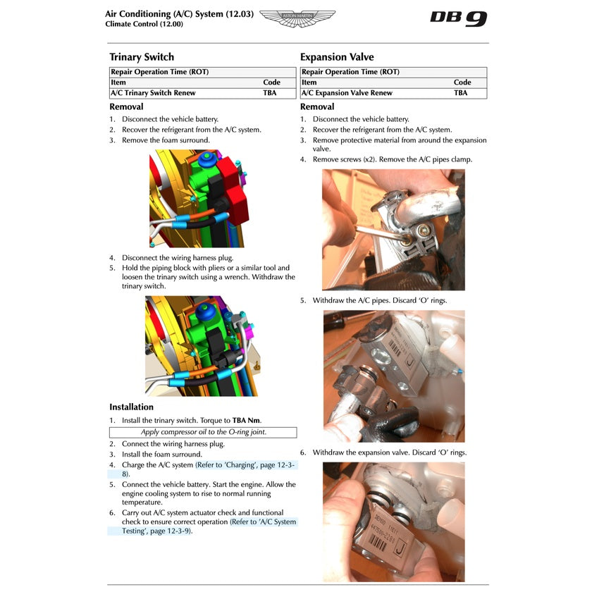 ASTON MARTIN DB9 (2005-2016) SERVICE WORKSHOP MANUAL