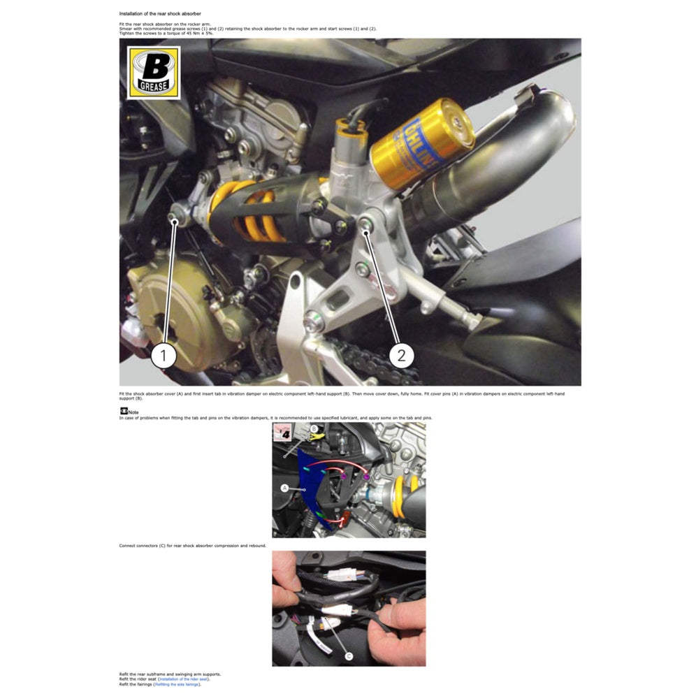 DUCATI PANIGALE Senna 1199 (2012-2014) SERVICE WORKSHOP MANUAL + PARTS CATALOGUE + OWNER'S MANUAL