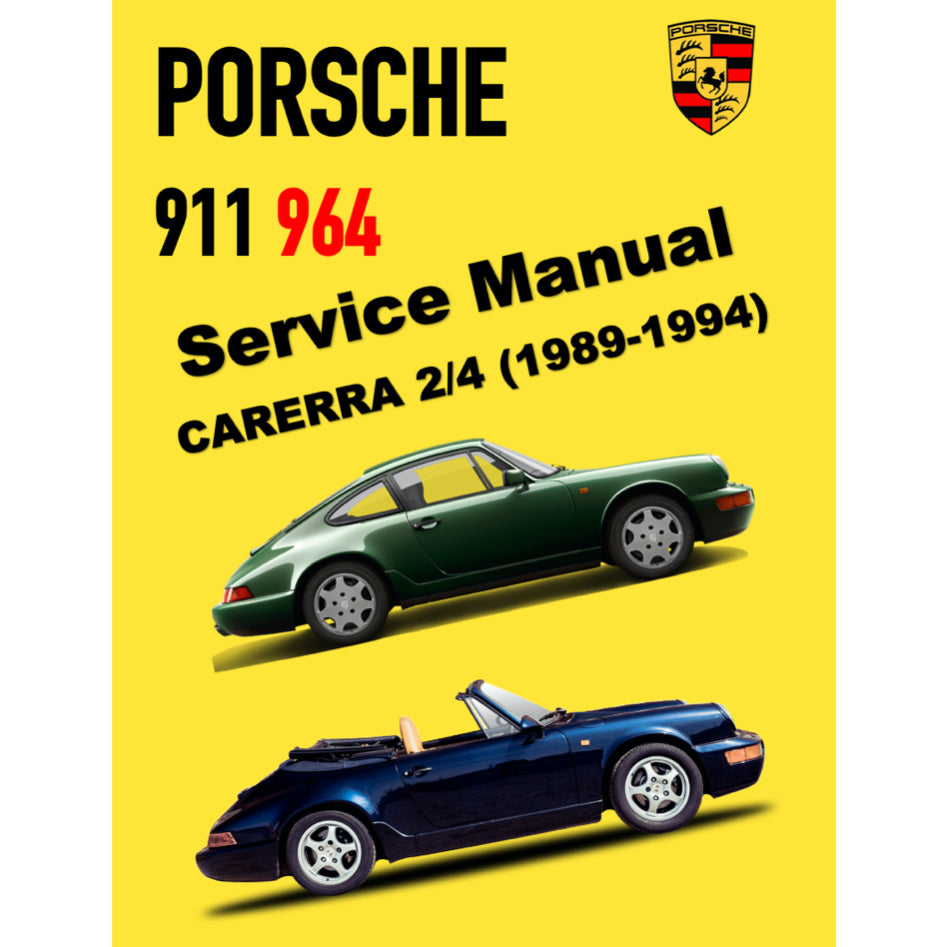 PORSCHE 911 964 CARRERA 2/4 (1989-1994) SERVICE WORKSHOP MANUAL + PARTS CATALOGUE