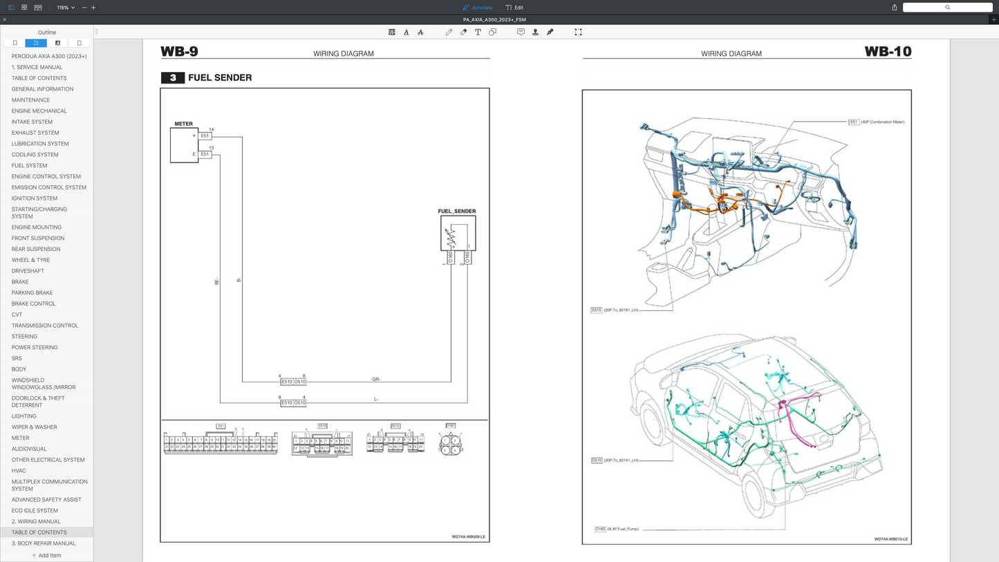 PERODUA AXIA A300 (2023+) SERVICE WORKSHOP MANUAL