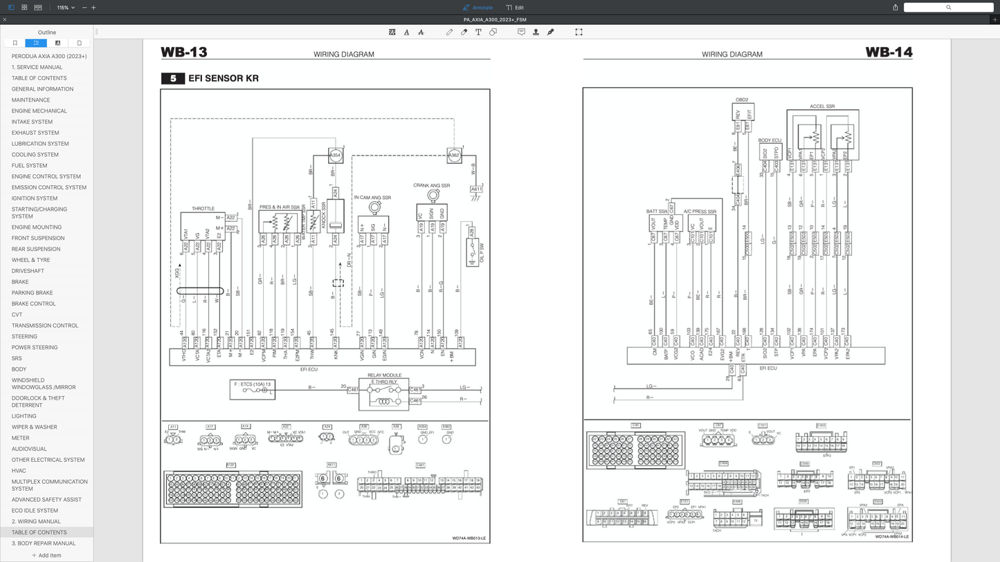PERODUA AXIA A300 (2023+) SERVICE WORKSHOP MANUAL