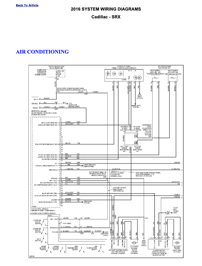 CADILLAC SRX (2013-2016) SERVICE WORKSHOP MANUAL