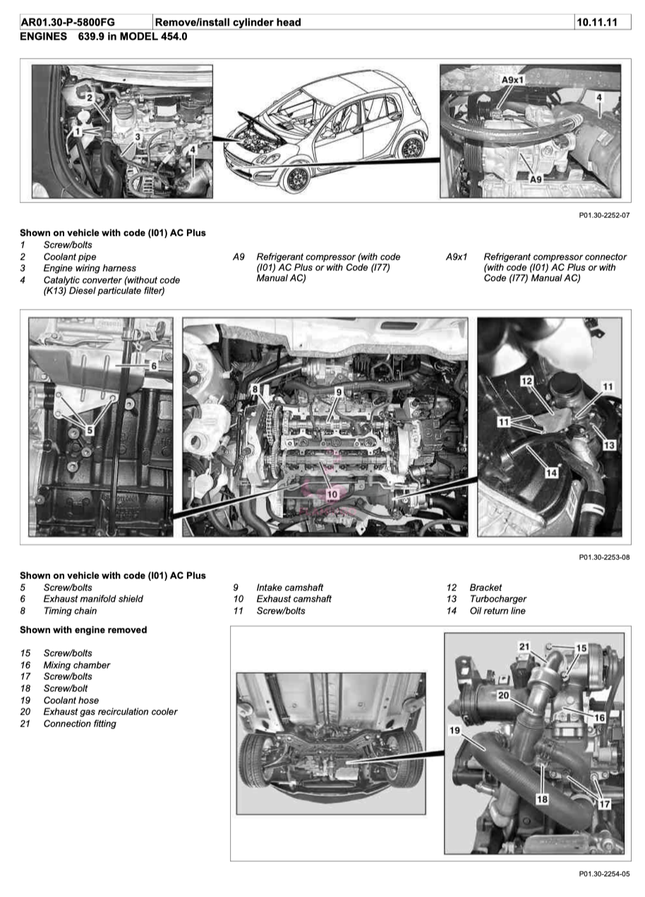 SMART FOR FOUR W454 (2004-2020) SERVICE WORKSHOP MANUAL