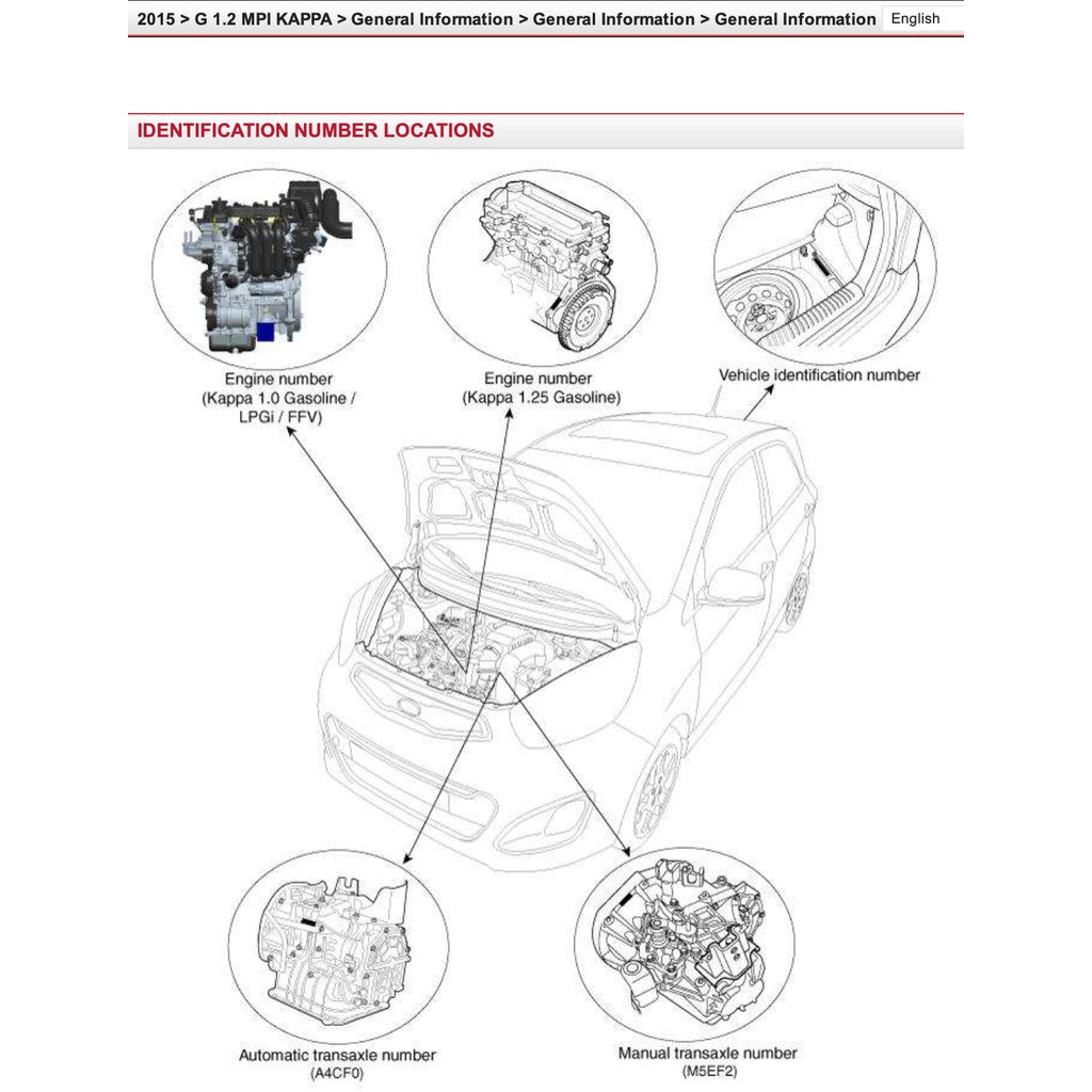 KIA PICANTO TA (2011-2017) SERVICE WORKSHOP MANUAL
