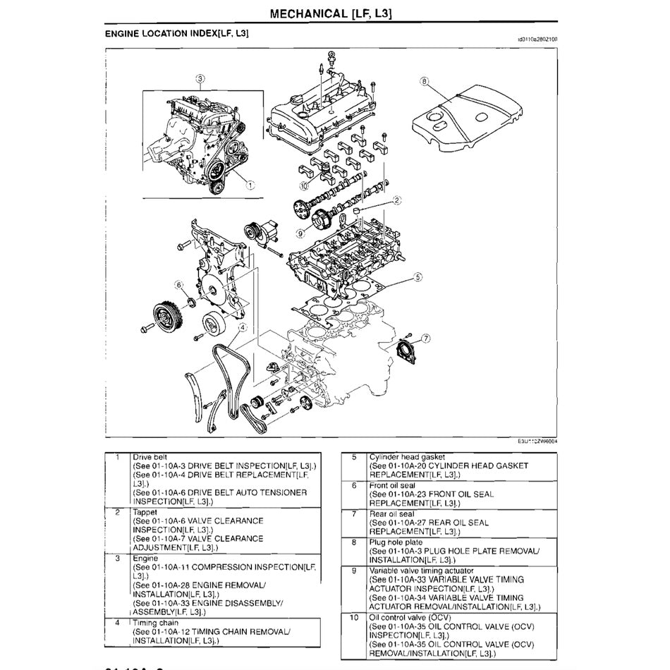 MAZDA 3 BK (2003-2009) SERVICE WORKSHOP MANUAL