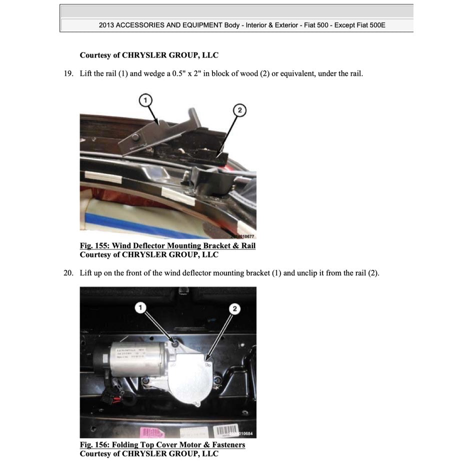 FIAT 500 (2009-2016) SERVICE WORKSHOP MANUAL
