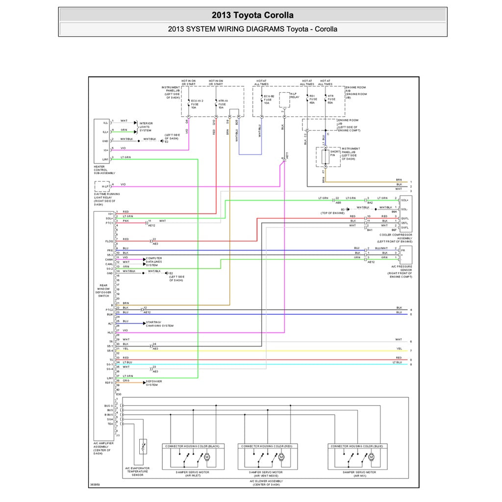 TOYOTA COROLLA ALTIS E170/180 (2013-2017) SERVICE WORKSHOP MANUAL