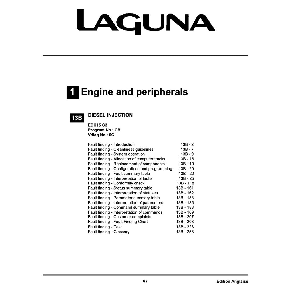 RENAULT LAGUNA II X74 (2000-2008) SERVICE WORKSHOP MANUAL