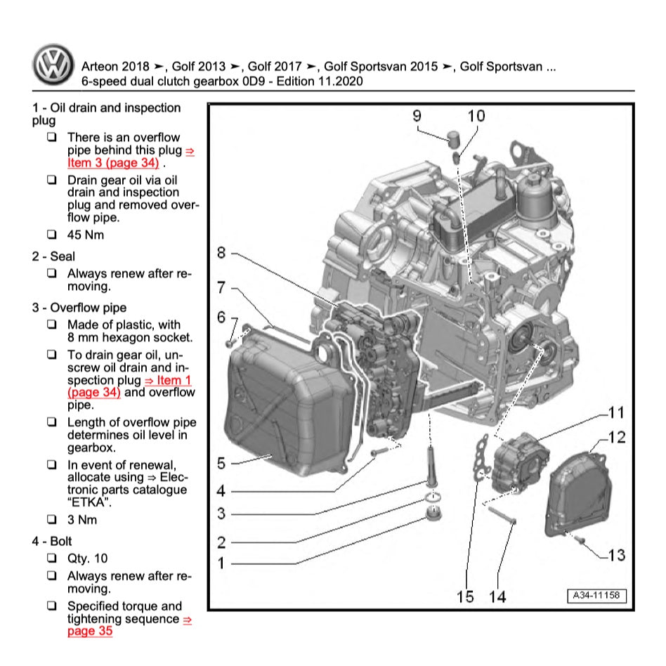 VW PASSAT B8 (2015-2022) SERVICE WORKSHOP MANUAL