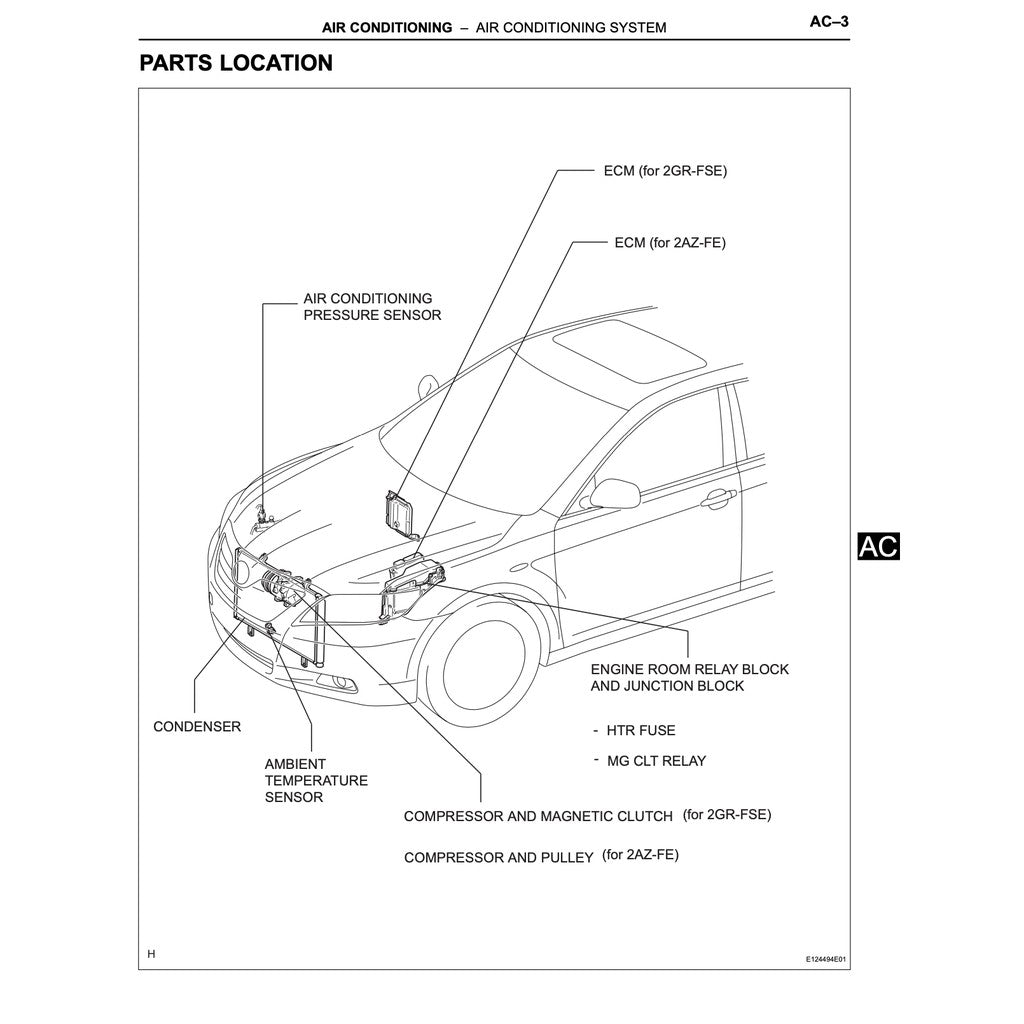 TOYOTA CAMRY ACV40 GSV40 (2006-2011) SERVICE REPAIR WORKSHOP MANUAL