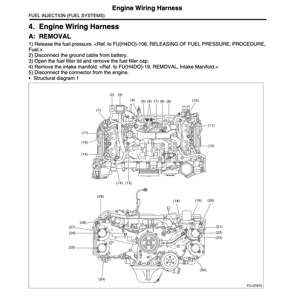 SUBARU FORESTER SJ (2013-2018) SERVICE WORKSHOP MANUAL
