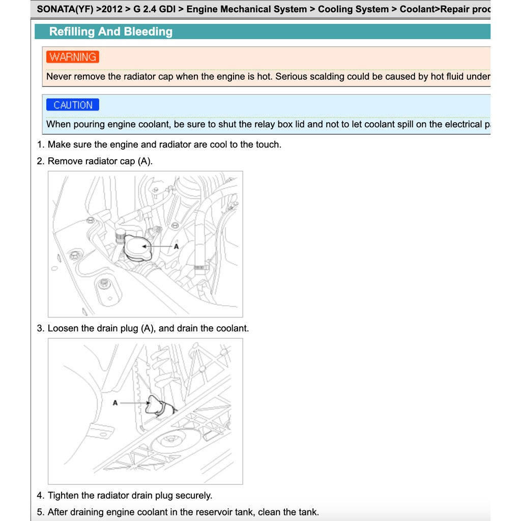 SONATA HYUNDAI SONATA i45 YF (2010-2015) SERVICE WORKSHOP MANUAL