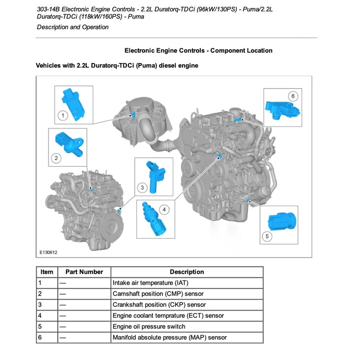 FORD ENGINE DURATORQ /PUMA 2.2.L TDCI SERVICE WORKSHOP MANUAL