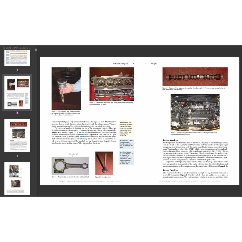 TODAY'S TECHNICIAN: AUTOMOTIVE ENGINE REPAIR & REBUILDING - TRAINING & WORKSHOP MANUAL
